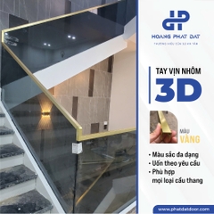 Tay Vịn Lan Can Cầu Thang Nhôm 3D Hộp 40x40