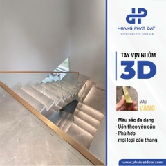 Tay Vịn Lan Can Cầu Thang Nhôm 3D Hộp 48x48