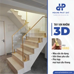 Tay Vịn Lan Can Cầu Thang Nhôm 3D Hộp 40x40