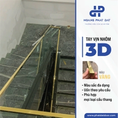 Tay Vịn Lan Can Cầu Thang Nhôm 3D Hộp 40x40