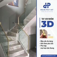Tay Vịn Lan Can Cầu Thang Nhôm 3D Hộp 40x40