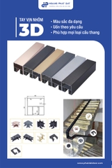 Tay Vịn Lan Can Cầu Thang Nhôm 3D Hộp 30x30