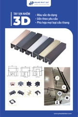 Tay Vịn Lan Can Cầu Thang Nhôm 3D Hộp 30x30
