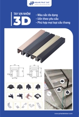 Tay Vịn Lan Can Cầu Thang Nhôm 3D Hộp 48x48