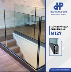 Máng Nhôm Lan Can Không Trụ Liền Khối Siêu Chắc Chắn