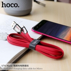 Cáp Sạc Nhanh 2.4A Hoco U74 Lightning - Micro-TypeC - Dài 1.2m - Hàng chính hãng