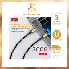 Cáp Sạc Kết Nối Từ Cổng Type-C 20W Ra Chân Lightning Earldom 3M EC – 141