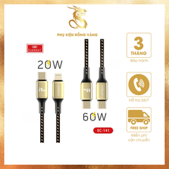 Cáp Sạc Kết Nối Từ Cổng Type-C 20W Ra Chân Lightning Earldom 3M EC – 141