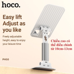 ￼Giá đỡ điện thoại Hoco PH50 xoay 360 độ, gập gọn lại, tăng chiều cao