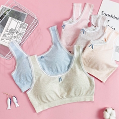 Aó lá học sinh mút thông hơi có viền ren kẻ tăm (GG85K)