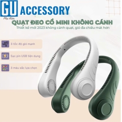 Quạt Đeo Cổ Mini Tích Điện – Siêu Hot Mùa Hè 2025!!!