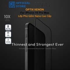 Đặc Biệt tại GU STORE: Kính Cường Lực Gốm Nano UNIQ OPTIX XENON Cho iPhone 16 Pro Max