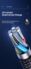 Cáp Sạc Nhanh Mềm Dẻo Và Chống Kéo Usams U64 2A USB - iPhone Aluminum Alloy Charging & Data Cable Mềm dẻo chống kéo