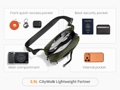 Túi Đeo Chéo Fashion TOMTOC (USA) Aviator-T33 Chest Bag Size S Sức Chứa 2,5L