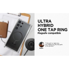 Ốp Lưng Có Vòng Magfit Sạc Không Dây Cho Galaxy S23 Ultra - Spigen Ultra Hybird Onetap Metal Ring