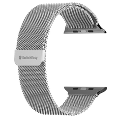Dây Đeo Thời Trang SwitchEasy Mesh Stainless Steel Màu Silver dành cho Apple Watch Series (1~8/ SE/Ultra)