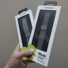 Dây Đeo Thời Trang SwitchEasy Mesh Stainless Steel Màu Silver dành cho Apple Watch Series (1~8/ SE/Ultra)