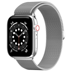 Dây Đeo Thời Trang SwitchEasy Mesh Stainless Steel Màu Silver dành cho Apple Watch Series (1~8/ SE/Ultra)