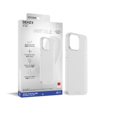 Ốp Lưng Dekey  Invisible Ultra Slim Case Cho iPhone 15 Pro Max Siêu Mỏng Vô Hình Chống Vân Tay Và Chống Trầy Xước