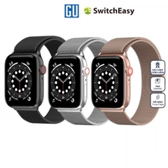 Dây Đeo Thời Trang SwitchEasy Mesh Stainless Steel Màu Silver dành cho Apple Watch Series (1~8/ SE/Ultra)