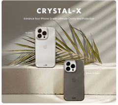 Ốp LAUT Crystal X Dành Cho iPhone 15 Pro Mặt Với Lưng Chất Liệu Kính Cường Lực