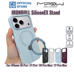 Ốp Lưng MIPOW IRONBULL SiliconEX Stand Cho iPhone 18 Pro/ 18 Pro Max/ 17 Pro/ 17 Pro Max Giá Đỡ MagCharge Xoay 360°