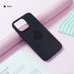 Ốp lưng Mipow Silicon Ring Holder Đế Quay Vòng Nhẫn Kim Loại TPU & PU Leather Dành Cho iPhone 15 Pro Max