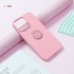 Ốp lưng Mipow Silicon Ring Holder Đế Quay Vòng Nhẫn Kim Loại TPU & PU Leather Dành Cho iPhone 15 Pro Max