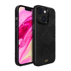 Ốp Lưng Phủ Da Thuần Chay Pu LAUT Motif dành cho iPhone 14 Pro/ 14 Pro Max khung TPU dễ tháo lắp, êm ái sang trọng bền bỉ chống sốc 3m