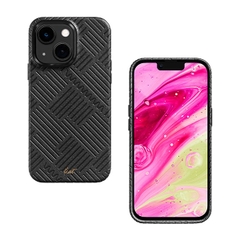 Ốp Lưng Phủ Da Thuần Chay Pu LAUT Motif dành cho iPhone 14 Pro/ 14 Pro Max khung TPU dễ tháo lắp, êm ái sang trọng bền bỉ chống sốc 3m