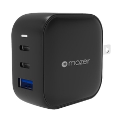 Củ Sạc Nhanh 66w Mazer Infinite Boost Super MINI GAN66W 3 cổng sạc: 2 cồng USB C và 1 cồng USB A