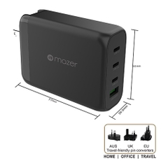 Củ Sạc Nhanh Lên Đến 120w Mazer Infinite.Boost GAN120W 3 Cổng USB-C PD 3.0