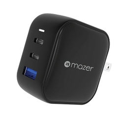 Củ Sạc Nhanh 66w Mazer Infinite Boost Super MINI GAN66W 3 cổng sạc: 2 cồng USB C và 1 cồng USB A