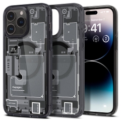 Ốp Lưng Bo Mạch Điện Thoại Spigen Ultra Hybrid Zero One dành cho iPhone 14 Pro/ 14 Pro Max hoạ tiết in lên các bảng mạch bên trong điện thoại