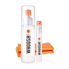 Nước Vệ Sinh Whoosh chai 100ml + 2 khăn lau màn hình điện thoại, tivi, đồng hồ
