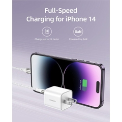 Sạc nhanh INNOSTYLE MiniCube Gan Charger II 35W 2 Cổng USB A Và C Tiện Lợi cho iPhone 15/14/13/12