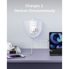 Sạc nhanh INNOSTYLE MiniCube Gan Charger II 35W 2 Cổng USB A Và C Tiện Lợi cho iPhone 15/14/13/12