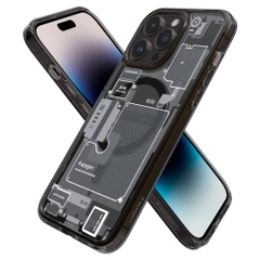 Ốp Lưng Bo Mạch Điện Thoại Spigen Ultra Hybrid Zero One dành cho iPhone 14 Pro/ 14 Pro Max hoạ tiết in lên các bảng mạch bên trong điện thoại