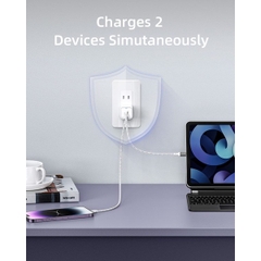 Sạc nhanh INNOSTYLE MiniCube Gan Charger II 35W 2 Cổng USB A Và C Tiện Lợi cho iPhone 15/14/13/12