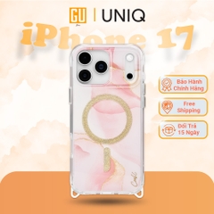 Ốp UNIQ COEHL AERIS Cho iPhone 17 Pro Max Sắc Hồng Đá Cẩm Thạch Cảm Hứng Chuyển Động Nhẹ Nhàng Không Khí Và Ánh Sáng