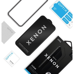 Kính Cường Lực Gốm iPhone 17 Pro Max UNIQ OPTIX XENON CLEAR/ PRIVACY Nanoceram Ceramic Shield Siêu Cứng Làm Từ Gốm
