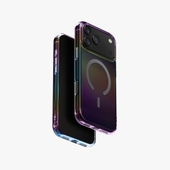 Ốp lưng iPhone 17 Series UNIQ Iridescia Hiệu Ứng Holographic Chuyển Sắc Cầu Vồng Sạc Không Dây MagClick