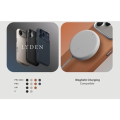 Ốp Lưng iPhone 17 Series UNIQ LYDEN DS Da Vegan Cao Cấp 2 Tông Màu Viền Camera Bằng Nhôm Lót Microfiber Hỗ Trợ MagClick™