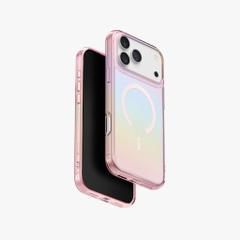 Ốp lưng iPhone 17 Series UNIQ Iridescia Hiệu Ứng Holographic Chuyển Sắc Cầu Vồng Sạc Không Dây MagClick