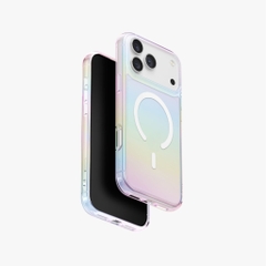 Ốp lưng iPhone 17 Series UNIQ Iridescia Hiệu Ứng Holographic Chuyển Sắc Cầu Vồng Sạc Không Dây MagClick