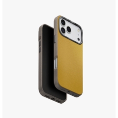Ốp Lưng iPhone 17 Series UNIQ LYDEN DS Da Vegan Cao Cấp 2 Tông Màu Viền Camera Bằng Nhôm Lót Microfiber Hỗ Trợ MagClick™