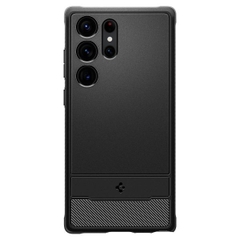 Ốp Spigen Rugged Armor dành cho Samsung Galaxy S23 Ultra Matte Black Chống sốc, tương thích sạc không đây