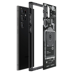 Ốp Lưng Xuyên Thấu Bên Trong Điện Thoại Spigen Ultra Hybrid Zero One dành cho Galaxy S23 Ultra chống sốc in họa tiết độc đáo