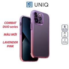 Ốp Lưng Tím Mộng Mơ Uniq Hybrid Combat Duo For iPhone 14 series màu mới Lavender Pink đẹp lạ chống sốc 4m