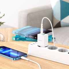 Bộ Sạc Borofone BN7 USB - C to Lighting Hỗ trợ sạc nhanh bộ kèm theo cáp cho USB - C sang Lightning